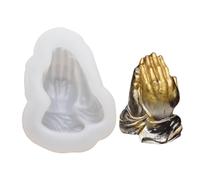 Molde de mano de oración - Molde de silicona epoxi 3D de Buda, molde de jabón para hacer velas de jabón fondant, decoración de pasteles, manualidades | Molde espiritual para decoración de meditación