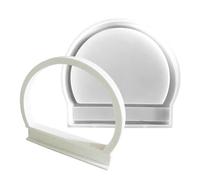 Molde de medio anillo - silicona para fundición de resina, moldes para decoración de círculo, epoxi, bandeja flexible | Molde de vela para velas dulces artesanías, decoraciones, chocolate, pastelería