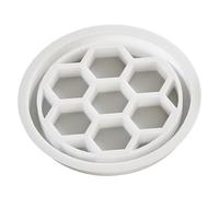 Molde de mesa de resina, molde de mesa epoxi, moldes redondos de resina con patrón de panal y río grandes para tapas, silicona blanca de 13, 23 pulgadas, epoxi