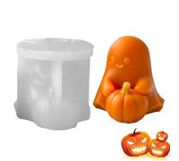 Molde De Miedo - Molde De Silicona Fantasma | Moldes De Silicona | Halloween Fantasma Sosteniendo Moldes De Calabaza Para Resina Epoxi, Artesanía Versátil Que Hace Ayuda Para El Jabón De Chocolate En