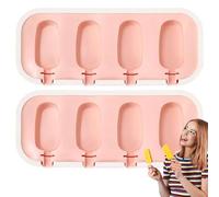 Molde de, moldes para helados - Molde de de silicona con diseño de 4 agujeros - Moldes para helados de alimentos de liberación fácil para batidos, jugos, pudines, helados