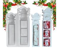 Molde de Navidad antiadherente para manualidades | Molde para fundir velas de Navidad, para fiestas de vacaciones, reuniones en casa, jabón, caramelos, horneado