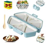 Molde de onigiri 6 en 1, molde de bola de arroz triangular, moldes de onigiri de 6 en uno, una vez que hagas rápidamente 6 piezas de sushi, moldes de bolas de arroz multifuncionales para hacer y