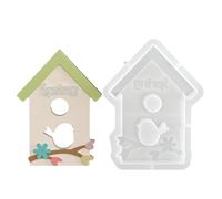 Molde de pajarera, decorativo para manualidades, fabricación de productos básicos, silicona para , elástico suave texturizado detallado, temporada de accesorios tipo Baking Easter Themed for