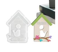 Molde de pajarera, decorativo para manualidades, fabricación de productos básicos, silicona para , elástico suave texturizado detallado, temporada de accesorios tipo Baking Easter Themed for