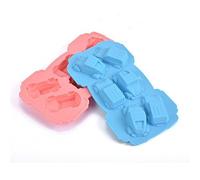 Molde de pan de silicona para magdalenas de chocolate, gelatina, caramelo, 2 unidades, 6 cavidades, forma de coches, molde para hornear