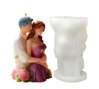 Molde de pareja para vela de silicona, desmoldeado gracias a su flexibilidad, molde para vela de abrazo, para mujeres, adultos, principiantes, hombres, boda, fiesta, San Valentín, colgante de