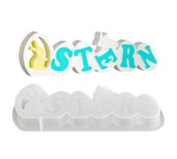 Molde de Pascua genérico, herramienta de creación de silicona, letra de conejo, molde de yeso, para adornos de yeso y resina, decoración del hogar, regalo familiar, amigos, , artesanía