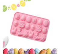 Molde de Pascua, hecho a mano, antiadherente, herramienta para manualidades y fundición, forma de vela, para de goma, magdalenas, pasteles, bombones, dulces, jabón y pasteles
