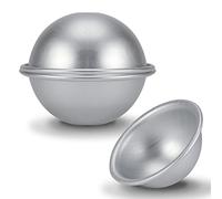 Molde de Pastel de Media Bola de 10 Cm, Molde de Aluminio para Pastel de Hemisferio, Molde Redondo de Plata para Hornear, Molde para Bikini, Pastel, Postre, Pudín, Molde para Hornear