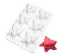 Molde de pastel de Mousse francés de silicona panadero 3D bricolaje molde de vela de jabón de chocolate, 6 agujeros de pastel de pedos