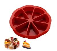 Molde De Pastel De Silicona - Cavidades Triangulares Antiadherentes Y Resistentes Al Calor De 125 G Flexibilidad De Desmoldado | Rebanada De Pizza En Molde De Pasteles De Chocolate | Bandeja Para