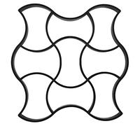 MOLDE DE PAVIMENTO DURADERO RESISTENTE AL DESGASTE CREA UNA DECORACIÓN ÚNICA DE CEMENTO PARA JARDÍN PATIO 50x50cm