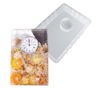 Molde de péndulo de reloj de mesa vertical, moldes de resina para reloj de mesa con accesorios de movimiento de reloj, molde de resina de silicona para decoración del hogar, boda
