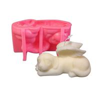 Molde de perro con alas - 13 x 7,1 x 7,2 cm Molde de silicona para hacer velas | Vela para mascotas old | Moldes de aromaterapia de animales, resina epoxi, gato DIY moldes de silicona para