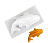 Molde de pescado, jabón con forma de koi, molde para hacer azúcar y hornear, moldes realistas para chocolate, dulces, fondant y gelatina, molde de decoración de pasteles hecho a mano, molde de