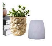 Molde De Plantador | Molde De Cemento En Relieve De Margarita 3D | Moldes De Moldeo En Relieve De Flores | Para Artistas Principiantes Profesores De Arte Aficionados Aficionados De La Artesanía