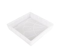 Molde de plástico para baldosas de cemento, DIY Polypropylene Square Fan-Shaped Wave Paving Mould(Sector)