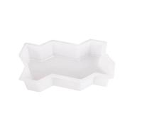 Molde de plástico para baldosas de cemento, Plastic DIY Garden Path Paving Cement Brick Mold Tool(Wave)