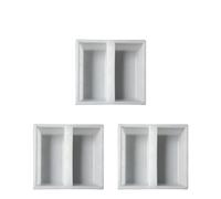 Molde de plástico para baldosas de cemento, Plastic Paving Mould For Garden Path Concrete DIY 22x25x6 cm Pack Of 1 2 3 pcs(3pcs)