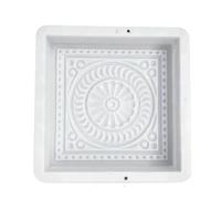 Molde de plástico para pavimentación de jardines, White Paving Mold For Garden Walk Concrete Path Maker Stepping Stone Paver DIY