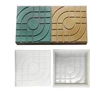 Molde de plástico para pavimentación de jardines, White Paving Mould Multiple Sizes For DIY Concrete Path(25 x 25 x 4cm)
