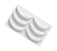 Molde de plátano para repostería, bandeja de silicona de 6 cavidades para postres de mousse, porciones uniformes, exhibiciones dulces en forma de plátano y molde de silicona para hornear en el hogar