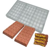 Molde de policarbonato para barra de chocolate profundo, barra de protina, herramienta de relleno de serpientes de chocolate, molde de galletas cubierto de chooclate, más profundo