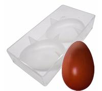 Molde de policarbonato para huevos de Pascua, chocolate, forma de huevo de avestruz, 14 cm de largo