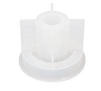 Molde de Portavelas Redondo, Molde de Portavelas DIY Forma Redonda Suave Lavable Molde de Base de Vela de Silicona Mediana Molde de Portavelas Blanco Molde de Portavelas DIY Molde de Portavelas Blanco
