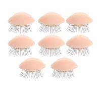 Molde de Práctica Silicona 4 Pares, Extensiones de Pestañas | Práctica de Injerto de Pestañas, Tacto Similar a Tejido Natural, Flexible, Adecuado para Principiantes y Artistas