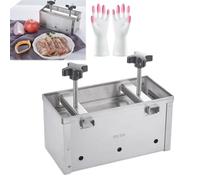 Molde de prensa de jamón de acero inoxidable, herramienta cuadrada de prensado de carne para cerdo casero, carne de res, tocino Deli, artículos esenciales de cocina con mango de fácil prensado