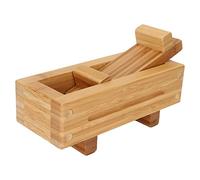 Molde de Prensa de Sushi de Madera, Fabricante de Prensa de Sushi Rectangular Molde de Fabricante de Nigiri de Sushi Japonés Kit de Fabricación de Sushi de Madera de Bricolaje Caja de Molde de Arroz P