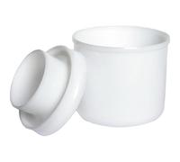 Molde de queso con pistón de 2 L, prensa redonda para quesos duros y semiduros, molde de queso alto de 140 mm de alto, 145 mm de diámetro, material duradero de grado alimenticio, color blanco