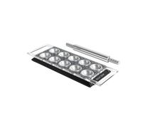 Marcato Molde para Ravioli, Máquina para Ravioli, Moldes para Ravioli Caseros, Corte Cuadrado de 50 mm, Rodillo de Aluminio Incluido. Modelo: Ravioli Tablet, Negro.