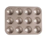 Molde de repostería para repostería, 6/9/12 cavidades, antiadherente, para dulces, grado alimenticio, acero al carbono, molde para pastel, molde de madeleine, molde para galletas, pasteles