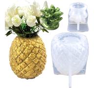 Molde de resina 3D de piña para tarro de resina con tapa, para jarrón de