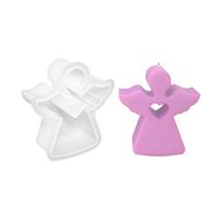 Molde de resina ángel, molde para vela de ángel | Estatua de ángel DIY arte artesanía resina epoxi silicona, molde para escultura de ángel con diseño de corazón hueco para jabón Fai-d