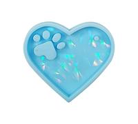 Molde de resina colorido con colgante de corazón de silicona para hacer joyas, llaveros, moldes de calavera/posavasos