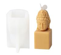 Molde de resina con cabeza de Buda, decoración de resina epoxi, jabón perfumado, estatua de Budas, molde de silicona
