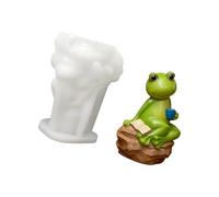 Molde de resina con forma de ranas flexibles, herramienta de artesanía de silicona, suministros de arte para manualidades, decoraciones únicas para hogar y jardín, creaciones, molde de silicona