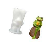 Molde de resina con forma de ranas flexibles, herramienta de artesanía de silicona, suministros de arte para manualidades, decoraciones únicas para hogar y jardín, creaciones, molde de silicona