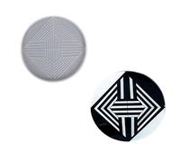 Molde de resina con patrón geométrico, posavasos de epoxi, moldes de silicona para hacer tazas, alfombrillas de rayas, molde de fundición epoxi, moldes de resina de silicona