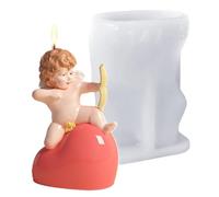Molde de resina de ángel, molde de jabón de silicona antiadherente con forma de corazón, bonito molde de jabón de resina para fiestas, suministros de fabricación de jabón para hombres y mujeres