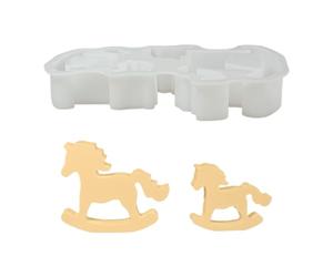 Molde de Resina de Caballo - Herramienta de Repostería con Forma de Animal de Silicona - Moldes de Cemento de Caballo | para Yeso, Cemento, Resina, Manualidades, Cocina, Estilo Granja, Familia, Amig