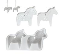 Molde De Resina De Caballo - Moldes De Silicona De Caballo Para Resina Y Jabón, Moldes De Caballos De Yeso | Molde Artesanales De Polímero, Yeso, Cemento Y Velas De Fácil Liberación Para Decoración D