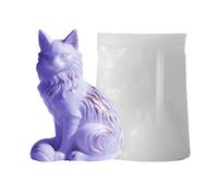 Molde de resina de gato - 6x7x8.5cm Pet Soap Mold, Resina Pilar Aromaterapia Velas | Sentado Cat Shape Plaster Ornaments Craft, Moldes para hacer velas, para la cena en casa Sala de la boda