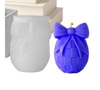 Molde de resina de huevo de Pascua 3D - Bow Egg Plaster Making Mould -Effortless Release Feature Holiday Ornament Molds | For Aromatherapy Gypsum Craft Home Farmhouse Holiday Party Family Friends
