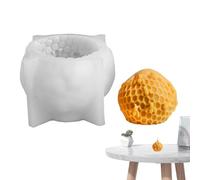 Molde de resina de panal de miel, molde cilíndrico de jabón, molde de silicona para velas, arte de resina animal, decoración del hogar de liberación rápida para aromaterapia