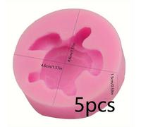 Molde de resina de pequeño, molde de silicona 3D de animal para fundición DIY de resina y yeso, herramientas de decoración para pastel, chocolate, jabón, arcilla , 5 piezas